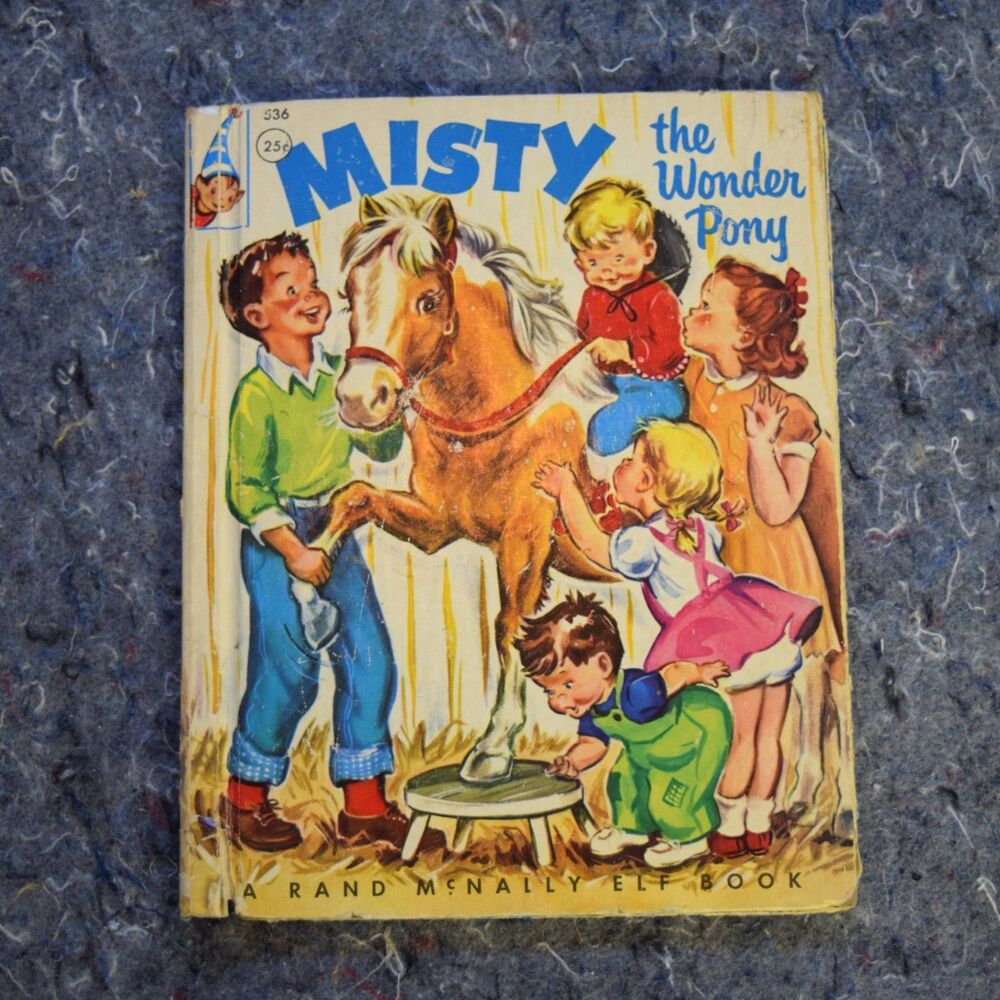 Misty the Wonder Pony 1956 Rand McNally Childrens Book Cottage Western Shabby